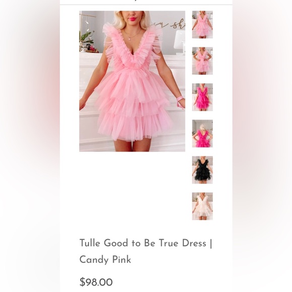 Sassy Shortcake pink tulle dress. Size M. NWOT - Picture 3 of 3